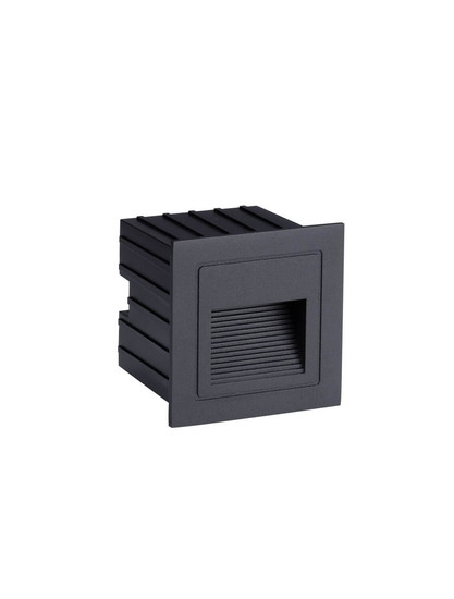 Nova Luce LED Wandeinbauleuchte Polka 3W warmweiss 3000K IP65 Schwarz Aluminium 8,5x8,5cm 9030757