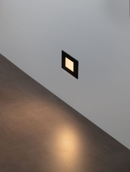 Nova Luce LED Wandeinbauleuchte Rudy 3W warmweiss 3000K IP65 Schwarz Aluminium 12x8cm 9030758