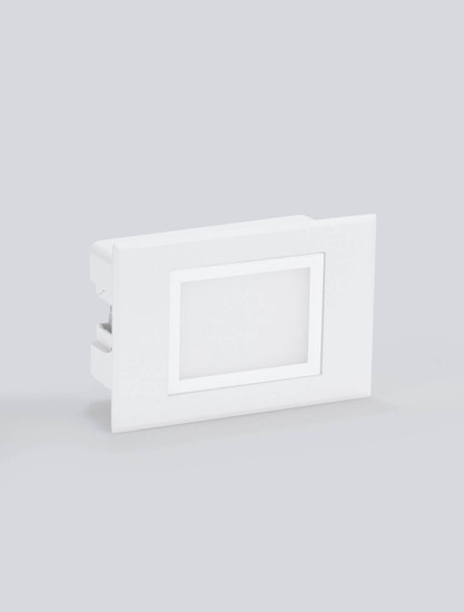 Nova Luce LED Wandeinbauleuchte Rudy 3W warmweiss 3000K IP65 Weiß Aluminium 12x8cm 9030759