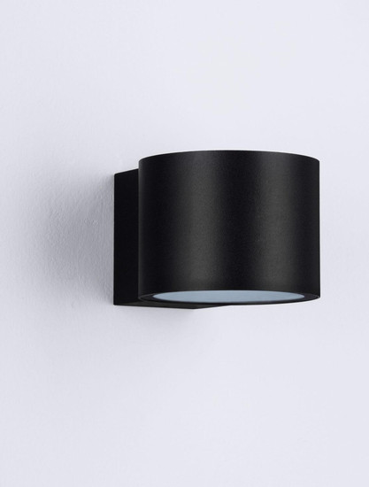 Nova Luce LED Außen-Wandleuchte Beta 13W warmweiss 3000K IP54 salzwasserfest Schwarz Aluminium Ø9cm 9030801