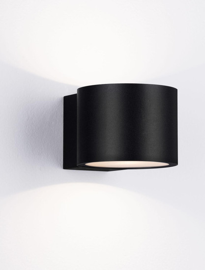 Nova Luce LED Außen-Wandleuchte Beta 13W warmweiss 3000K IP54 salzwasserfest Schwarz Aluminium Ø9cm 9030801