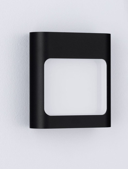 Nova Luce LED Außen-Wandleuchte Tall 9W warmweiss 3000K IP54 salzwasserfest Schwarz Aluminium 13,5x12,5cm 9030802