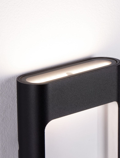 Nova Luce LED Außen-Wandleuchte Tall 9W warmweiss 3000K IP54 salzwasserfest Schwarz Aluminium 13,5x12,5cm 9030802