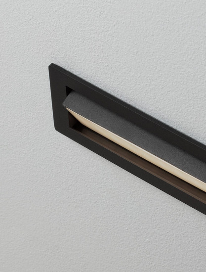 Nova Luce LED Wandeinbauleuchte Echo schwenkbar 6W warmweiss 3000K IP54 salzwasserfest Schwarz Aluminium 18x6cm 9030809