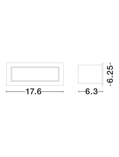 Nova Luce LED Wandeinbauleuchte Echo schwenkbar 6W warmweiss 3000K IP54 salzwasserfest Schwarz Aluminium 18x6cm 9030809