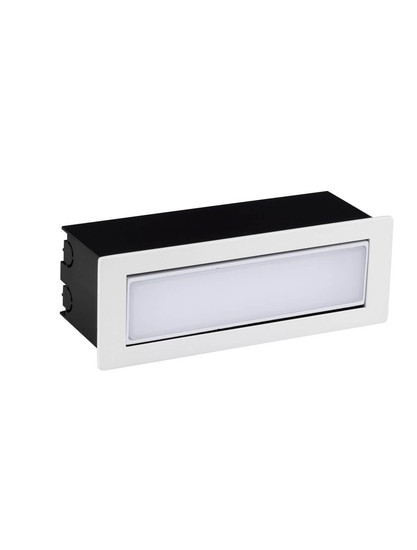 Nova Luce LED Wandeinbauleuchte Echo schwenkbar 6W warmweiss 3000K IP54 salzwasserfest Weiß Aluminium 18x6cm 9030810