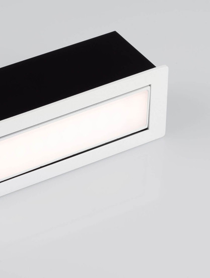 Nova Luce LED Wandeinbauleuchte Echo schwenkbar 6W warmweiss 3000K IP54 salzwasserfest Weiß Aluminium 18x6cm 9030810