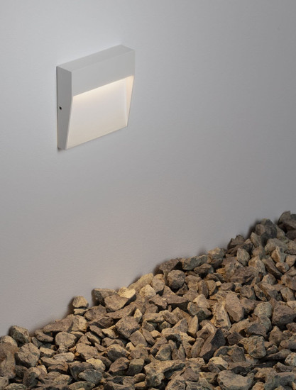 Nova Luce LED Außen-Wandleuchte Toby 3W warmweiss 3000K IP54 salzwasserfest Weiß Aluminium 10,5x10cm 9030812