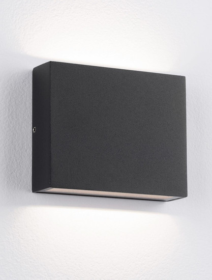 Nova Luce LED Außen-Wandleuchte Tick 7W warmweiss 3000K IP54 salzwasserfest Schwarz Aluminium 11,5x9cm 9030817