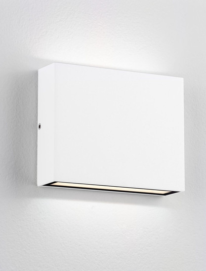 Nova Luce LED Außen-Wandleuchte Tick 7W warmweiss 3000K IP54 salzwasserfest Weiß Aluminium 11,5x9cm 9030818