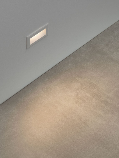 Nova Luce LED Wandeinbauleuchte Vivion 1W warmweiss 3000K IP54 salzwasserfest Weiß 10x6,5cm 9030820