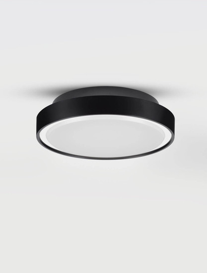 Nova Luce LED Außen-Deckenleuchte Sky 15W warmweiss 3000K IP65 salzwasserfest Schwarz Aluminium Ø30cm 9030823