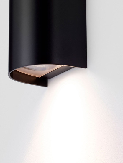 Nova Luce Außen-Wandleuchte York 2-flammig 2xGU10 IP65 salzwasserfest Schwarz Aluminium 19,5x11cm 9030830
