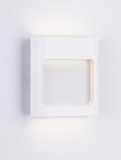 Nova Luce LED Außen-Wandleuchte Tall 9W warmweiss 3000K IP54 salzwasserfest Weiß Aluminium 13,5x12,5cm 9030863
