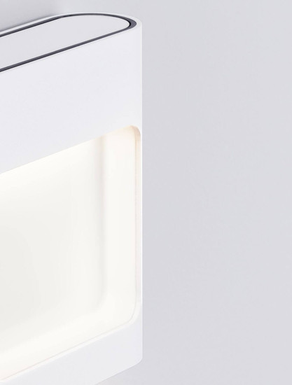 Nova Luce LED Außen-Wandleuchte Tall 6W warmweiss 3000K IP54 salzwasserfest Weiß Aluminium 13,5x12,5cm 9030864