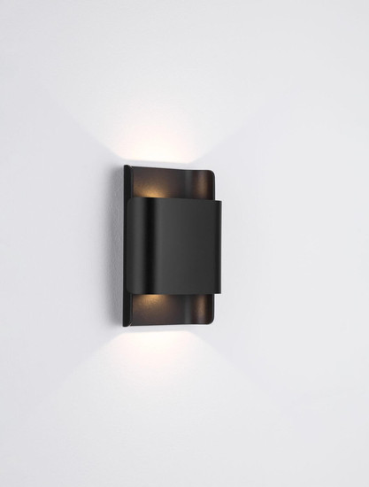 Nova Luce LED Außen-Wandleuchte Nocta 10W warmweiss 3000K IP54 salzwasserfest Schwarz Aluminium 18x13cm 9030922