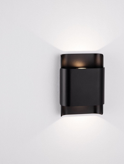 Nova Luce LED Außen-Wandleuchte Nocta 10W warmweiss 3000K IP54 salzwasserfest Schwarz Aluminium 18x13cm 9030922