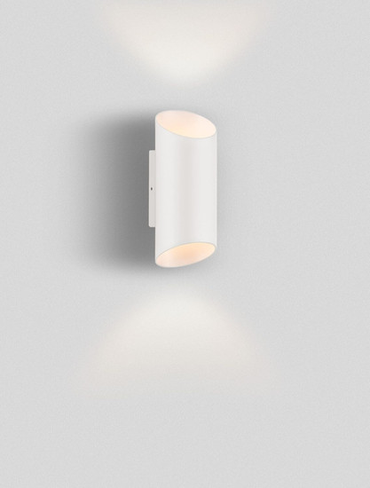 Nova Luce LED Außen-Wandleuchte Nocta 9W warmweiss 3000K IP54 salzwasserfest Weiß Aluminium 24x10cm 9030931