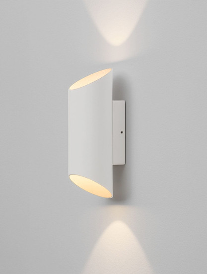 Nova Luce LED Außen-Wandleuchte Nocta 9W warmweiss 3000K IP54 salzwasserfest Weiß Aluminium 24x10cm 9030931