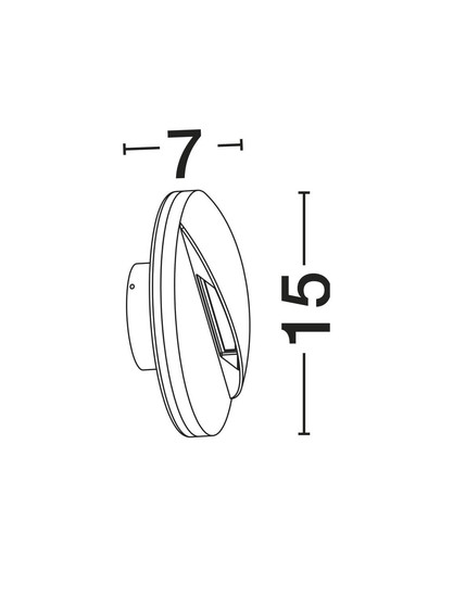 Nova Luce LED Außen-Wandleuchte Pan 9W warmweiss 3000K IP54 salzwasserfest Anthrazit Aluminium Ø15cm 9030932