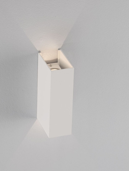 Nova Luce LED Außen-Wandleuchte Orion 4W warmweiss 3000K IP54 salzwasserfest Weiß Aluminium 16x8cm 9030936