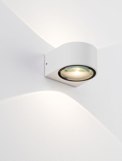 Nova Luce LED Außen-Wandleuchte Opera 11W warmweiss 3000K IP54 salzwasserfest Weiß Aluminium 11x10cm 9030939