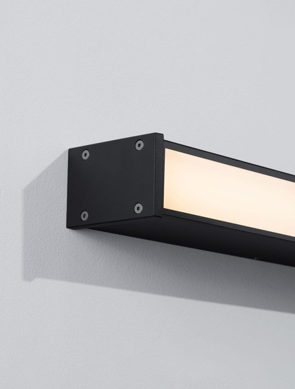 Nova Luce LED Außen-Deckenleuchte Nova 36W warmweiss 3000K IP65 salzwasserfest Anthrazit Aluminium 100x9cm 9030944
