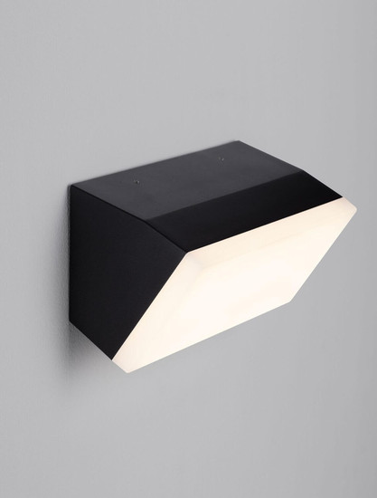 Nova Luce LED Außen-Wandleuchte Keen 20W warmweiss 3000K IP65 salzwasserfest Anthrazit Aluminium 30x18cm 9030945