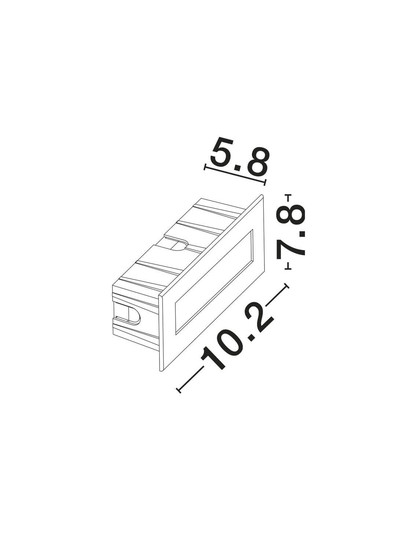 Nova Luce LED Wandeinbauleuchte Olin 3W warmweiss 3000K IP65 Anthrazit Aluminium 10x8cm 9050705