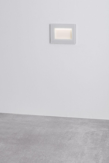Nova Luce LED Wandeinbauleuchte Olin 3W warmweiss 3000K IP65 Weiß Aluminium 10x8cm 9050706