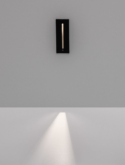 Nova Luce LED Wandeinbauleuchte Aizen 3W warmweiss 3000K IP65 Anthrazit Aluminium 13,5x6,5cm 9050707