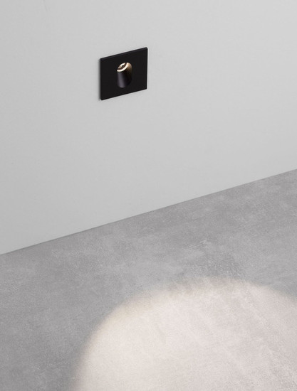 Nova Luce LED Wandeinbauleuchte Cael 3W warmweiss 3000K IP65 Anthrazit Aluminium 7,5x7cm 9050710