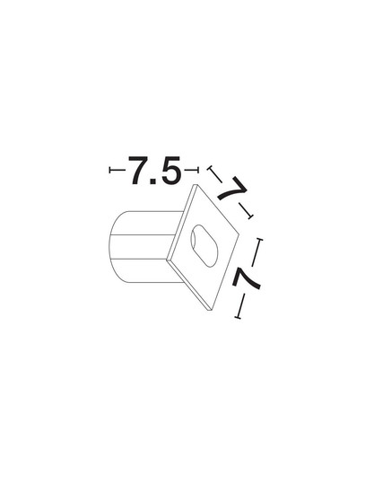 Nova Luce LED Wandeinbauleuchte Cael 3W warmweiss 3000K IP65 Anthrazit Aluminium 7,5x7cm 9050710