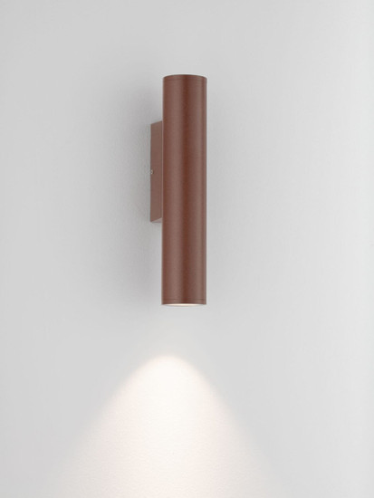Nova Luce LED Außen-Wandleuchte Torrin 3W 240lm warmweiss 3000K IP65 salzwasserfest Cortenstahl Aluminium Ø4,5cm 9050714