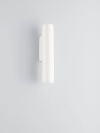 Nova Luce LED Außen-Wandleuchte Torrin 3W warmweiss 3000K IP65 salzwasserfest Weiß Aluminium Ø4,5cm 9050716