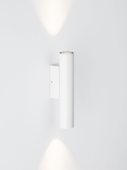 Nova Luce LED Außen-Wandleuchte Torrin 6W warmweiss 2700K IP65 salzwasserfest Weiß Aluminium Ø4,5cm 9050723