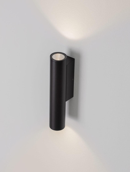 Nova Luce LED Außen-Wandleuchte Torrin 6W warmweiss 2700K IP65 salzwasserfest Anthrazit Aluminium Ø4,5cm 9050725
