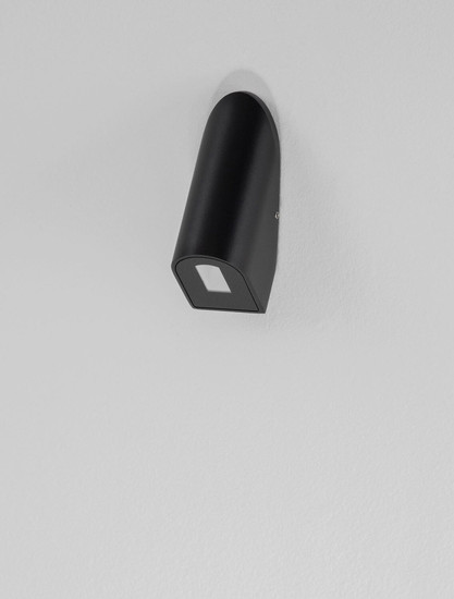 Nova Luce LED Außen-Wandleuchte Soren 3W warmweiss 3000K IP65 Schwarz Aluminium 10x6cm 9050726