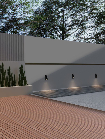 Nova Luce LED Außen-Wandleuchte Soren 3W warmweiss 3000K IP65 Schwarz Aluminium 10x6cm 9050726
