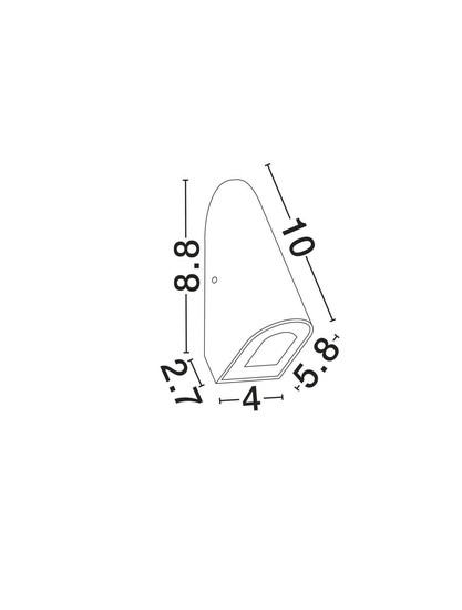 Nova Luce LED Außen-Wandleuchte Soren 3W warmweiss 3000K IP65 Schwarz Aluminium 10x6cm 9050726