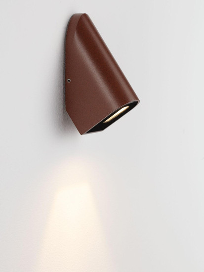 Nova Luce LED Außen-Wandleuchte Soren 3W warmweiss 3000K IP65 Cortenstahl Aluminium 10x6cm 9050728