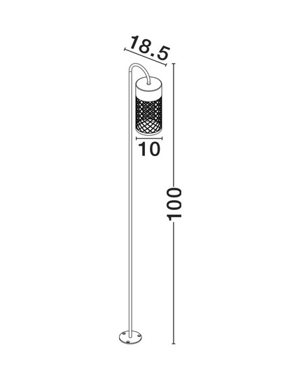 Nova Luce LED Wegeleuchte Motley 9W warmweiss 3000K IP65 salzwasserfest Schwarz Aluminium 70cm 9060232