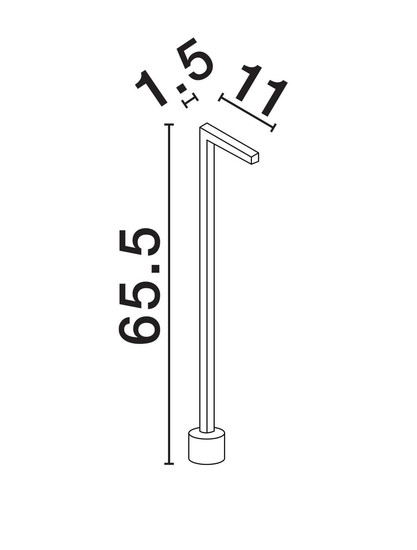 Nova Luce LED Wegeleuchte Pipe 4W warmweiss 3000K IP65 salzwasserfest Schwarz Aluminium 65cm 9060263