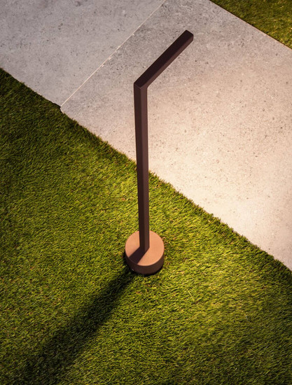 Nova Luce LED Wegeleuchte Pipe 4W warmweiss 3000K IP65 salzwasserfest Cortenstahl Aluminium 65cm 9060264