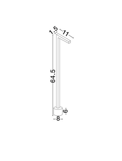 Nova Luce LED Wegeleuchte Pipe 4W warmweiss 3000K IP65 salzwasserfest Cortenstahl Aluminium 65cm 9060264