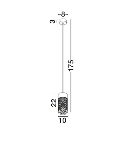 Nova Luce LED Außen-Pendelleuchte Motley 9W warmweiss 3000K IP65 salzwasserfest Schwarz Aluminium Ø10cm 9060323