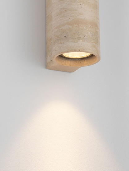 Nova Luce LED Außen-Wandleuchte Balma 23W warmweiss 3000K IP65 salzwasserfest Marmor Ø11cm 9080142