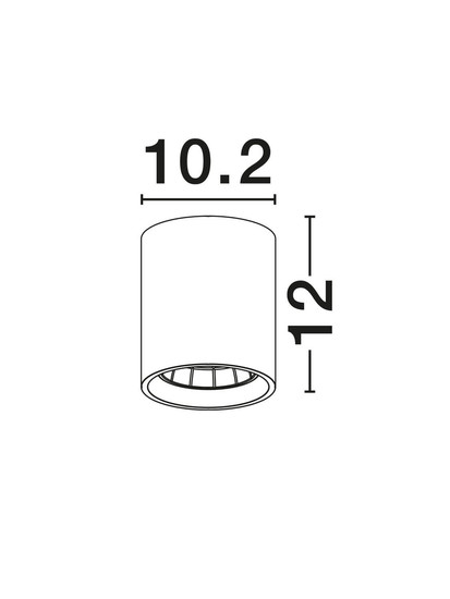 Nova Luce LED Außen-Deckenleuchte Balma 10W warmweiss 3000K IP65 salzwasserfest Marmor Ø10cm 9080143