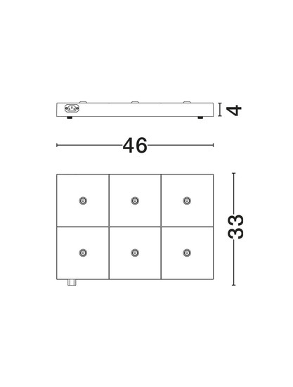 Nova Luce Ladestation für 6 Akku-Leuchten Puk IP67 Schwarz 46x33cm 9136405