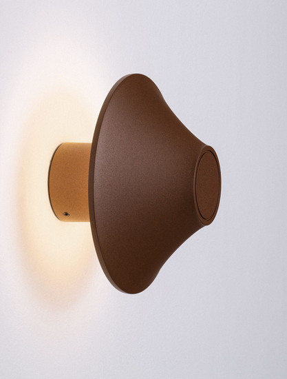 Nova Luce LED Außen-Wandleuchte Alux 11W warmweiss 3000K IP54 salzwasserfest Cortenstahl Aluminium Ø16cm 9136408